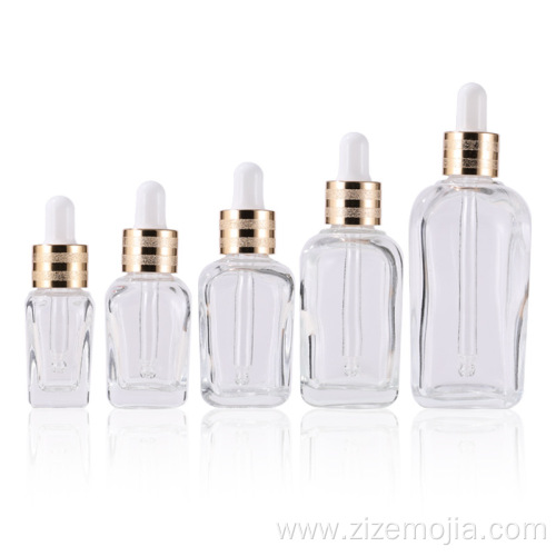 Square 30ml cosmetic glass bottle for essential oils